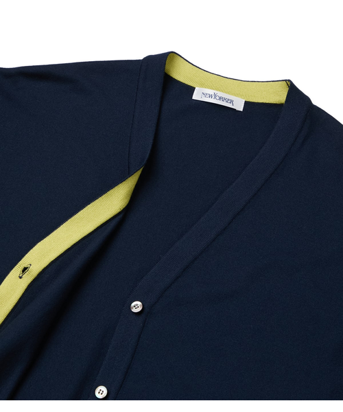 手洗い可能】レーヨンポリストレッチ Vネックカーディガン