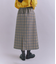 【ウォッシャブル】Woolish Block Check 切替スカート