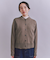 【ウォッシャブル】Organic Cotton Blend Plating ニットブルゾン