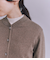 【ウォッシャブル】Organic Cotton Blend Plating ニットブルゾン