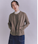 【ウォッシャブル】Organic Cotton Blend Plating ニットブルゾン
