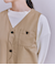 Coated Cotton Poly Twill ハーフムーンポケットドレス