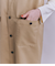 Coated Cotton Poly Twill ハーフムーンポケットドレス