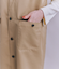 Coated Cotton Poly Twill ハーフムーンポケットドレス