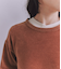 【ウォッシャブル】Creamy Cotton 玉ねぎ刺繍クルーネックニット