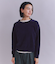 【ウォッシャブル】Creamy Cotton 玉ねぎ刺繍クルーネックニット