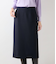 【ストレッチ】ウールブレンドダブルクロス ロングタイトスカート