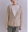 Cotton Alpaca ケーブルラグランニットカーディガン