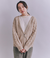 Cotton Alpaca ケーブルラグランニットカーディガン