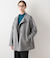 ウールナイロンリバー スタンドショートコート