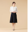 【ウォッシャブル】シルキークロス タックフレアスカート