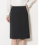 【ウォッシャブル】ウールピンヘッド Aラインスカート