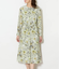 ルミナスフラワープリント フロントタックワンピース