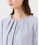 ポリエステルジョーゼット 7分袖フロントタックブラウス