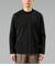 NY CARE FREE 長袖 モックネック ドレスTシャツ(ブラック)