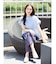 ダイヤドットプリント イージーワイドパンツ