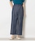 スラブシャンブレー タックワイドパンツ