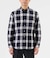 シアサッカー ビッグチェック 長袖ショートボタンダウンシャツ