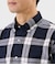 シアサッカー ビッグチェック 長袖ショートボタンダウンシャツ