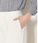 ストレッチツイル ワンタック1タックテーパードパンツ(ホワイト)