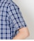 【吸水速乾】ネイビーチェック サッカー 半袖ショートボタンダウンシャツ
