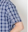 【吸水速乾】ネイビーチェック サッカー 半袖ショートボタンダウンシャツ