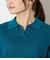 強撚コットン 透かし編み柄ニットポロ