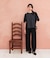 【着映え・オンオフ・二の腕カバー】ドッキングブラウス