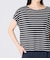 【接触冷感・優しい肌触り】ボーダーフレンチスリーブTシャツ