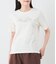 半袖クルーネックロゴTシャツ レディース コットン