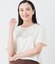 半袖クルーネックロゴTシャツ レディース コットン