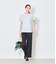 フレンチスリーブ スタンドカラーブラウス レディース ポリエステルレーヨンワッシャー