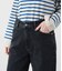 【ストレッチ】EDWIN 11オンス ワイドブラックデニムパンツ