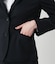 ノッチドラペル2釦ジャケット レディース ストレッチブラックツイル