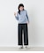 ポリエステルレーヨン ドロストワイドパンツ