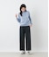 ポリエステルレーヨン ドロストワイドパンツ