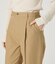 ワンタックチノパンツ レディース コットンレーヨンツイル