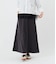 ウエストギャザーロングスカート レディース バックサテン起毛ジャージー