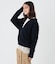 深Ｖネックニットプルオーバー レディース プレーティング片畦