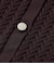 【手洗い可能】ケーブルクルーネック長袖カーディガン レディース セルロースポリエステル14G