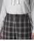 裏起毛チェック あったかワイドパンツ