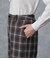 裏起毛チェック あったかワイドパンツ