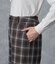 裏起毛チェック あったかワイドパンツ
