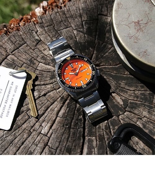 mm5-sec,lcまとめ売り SEIKO 5 SPORTS】オレンジがアクセントのTiC TAC 別注モデル