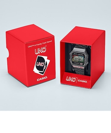 【CASIO】カシオクラシック　UNO コラボレーションモデル A168WEUC-1AJR