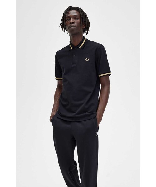 The Fred Perry Shirt - M2フレッドペリーポロシャツ38黒 FRED PERRY ポロシャツ 「FRED PERRY」SINGLE TIPPED SHIRT M2