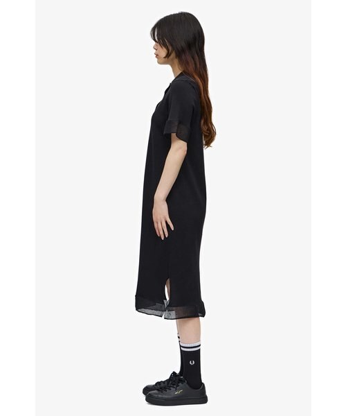 Sheer Trim Knitted Shirt Dress - D6154｜フレッドペリーの通販