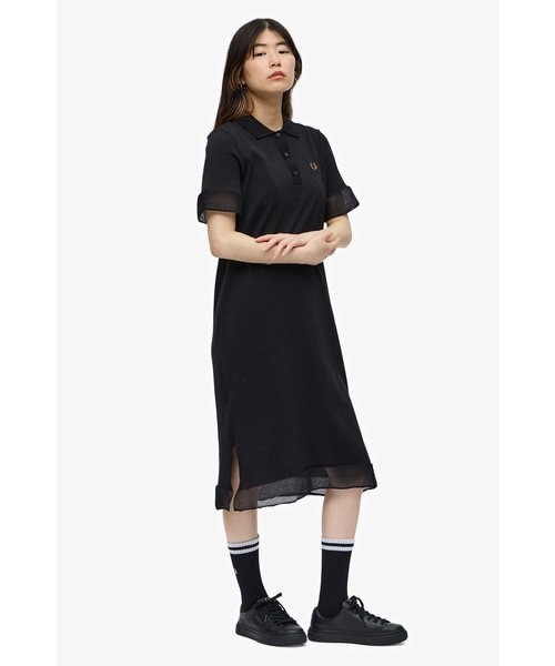 Sheer Trim Knitted Shirt Dress - D6154｜フレッドペリーの通販