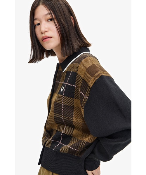 Tartan Jacquard Cardigan - F7249｜フレッドペリーの通販｜&mall