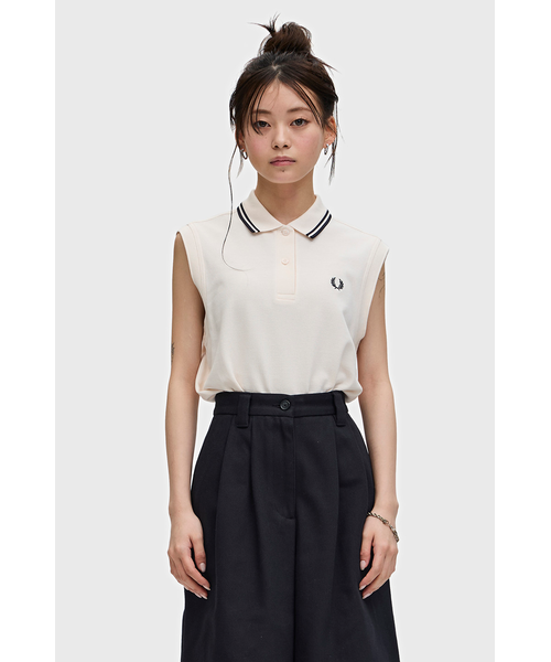 【新品】Fred Perry Shirt - G7200 G7200 - Silky Peach / Navy / Navy | The Fred Perry Shirt